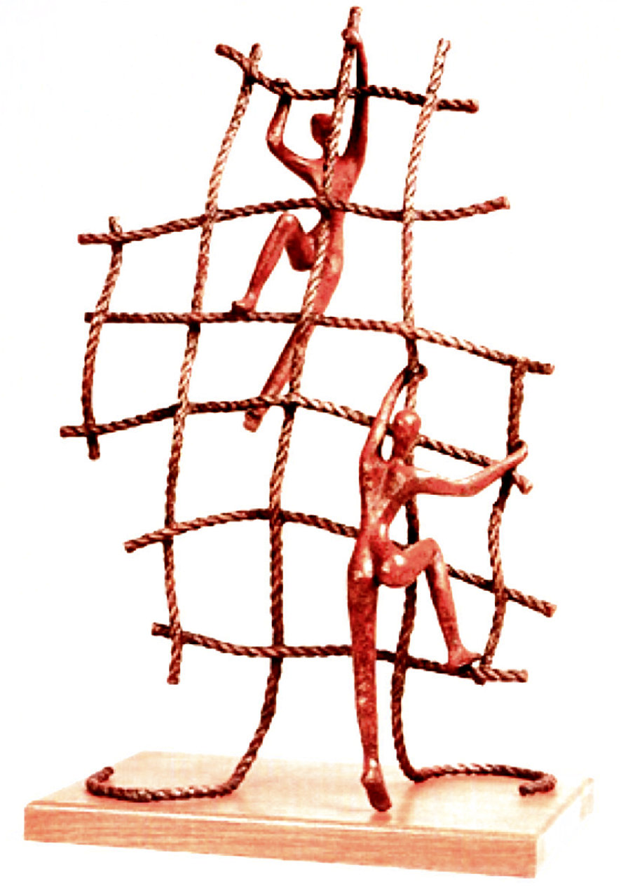 Striving Bronze Sculpture 2000 26 in by Tolla Inbar - For Sale on Art ...