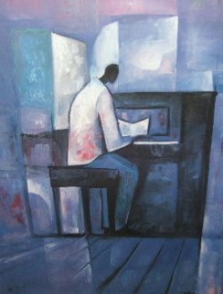 Piano Player 1991 Limited Edition Print - William Tolliver Piano Player 1991 Limited Edition Print - William Tolliver