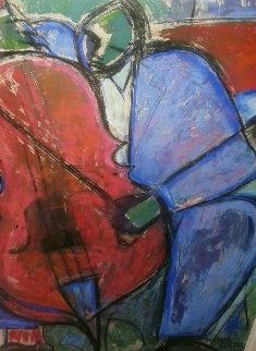 Base Player Watercolor 1991 53x39 Watercolor - William Tolliver Base Player Watercolor 1991 53x39 Watercolor - William Tolliver