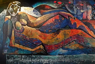 Reclining Nude 1991 Limited Edition Print - William Tolliver Reclining Nude 1991 Limited Edition Print - William Tolliver