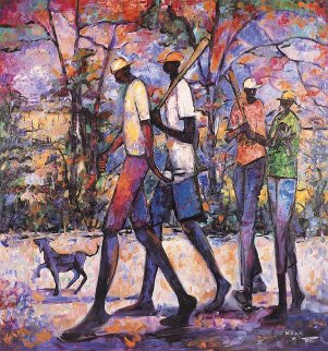 Looking For a Game AP 1991 Limited Edition Print - William Tolliver Looking For a Game AP 1991 Limited Edition Print - William Tolliver