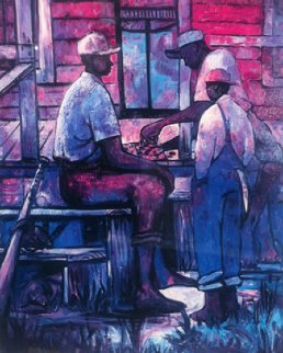 Afternoon Checkers 1991 Limited Edition Print - William Tolliver