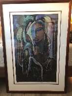 Woman Deep in Thought 1989 Limited Edition Print by William Tolliver - 1 Woman Deep in Thought 1989 Limited Edition Print by William Tolliver - 1