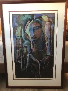 Woman Deep in Thought 1989 Limited Edition Print - William Tolliver Woman Deep in Thought 1989 Limited Edition Print - William Tolliver