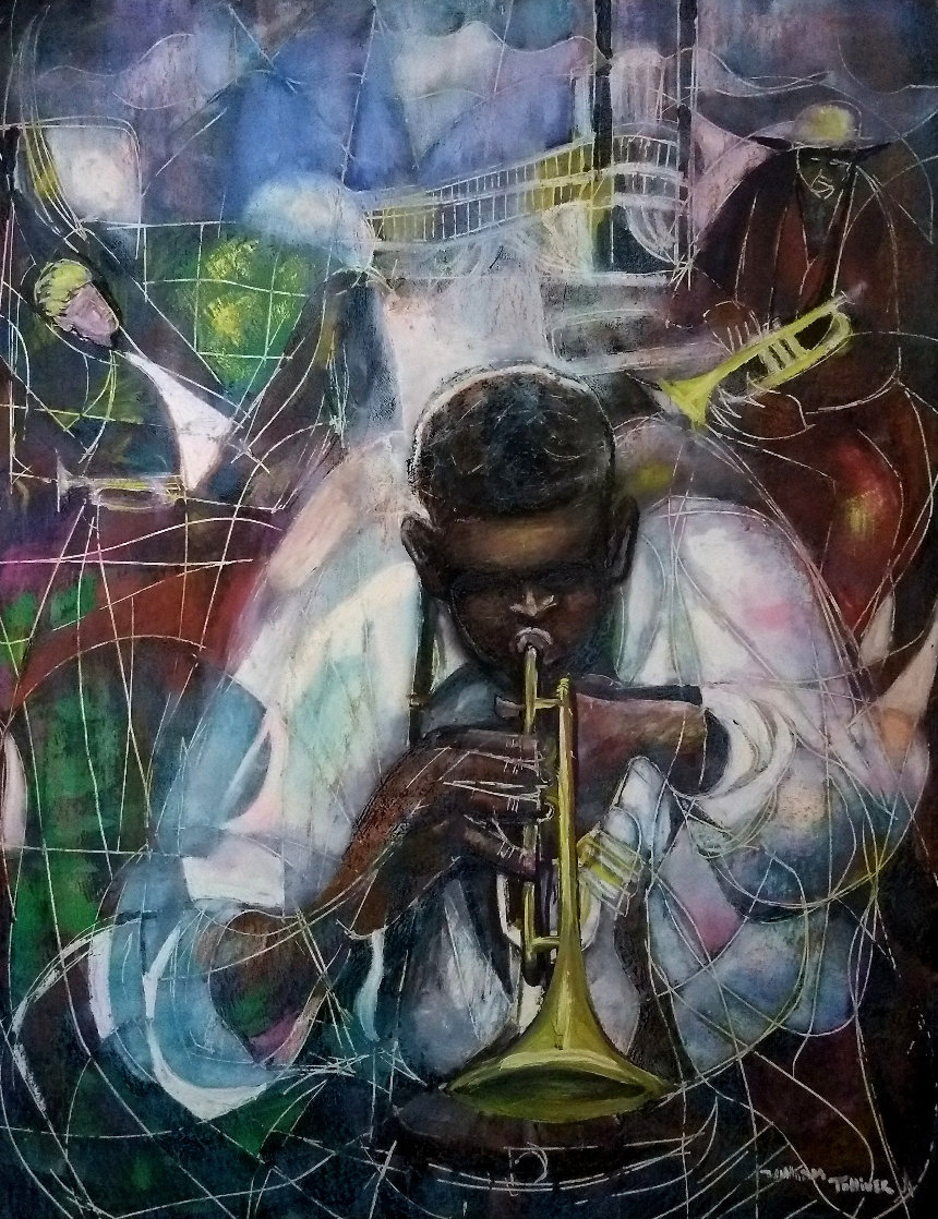 Musical Theme, African Americna Portraiture, Jazz By William Tolliver