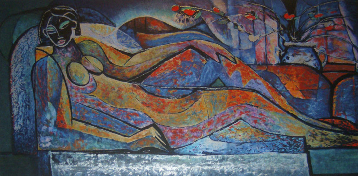 Reclining Nude 1993 Limited Edition Print by William Tolliver Reclining Nude 1993 Limited Edition Print by William Tolliver