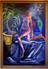 Josephine 1991 74x51 - Huge Mural Size - Josephine Baker - HS by Artist Original Painting by William Tolliver - 1