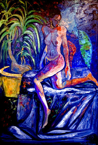 Josephine 1991 74x51 - Huge Mural Size - Josephine Baker Original Painting - William Tolliver