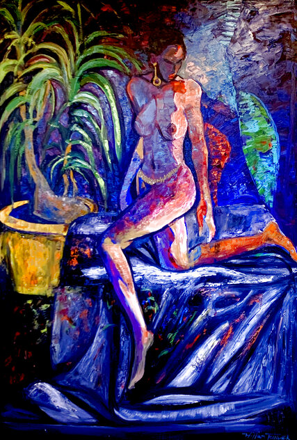 Josephine 1991 74x51 - Huge Mural Size - Josephine Baker - HS by Artist Original Painting by William Tolliver
