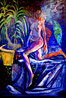 Josephine 1991 74x51 - Huge Mural Size - Josephine Baker - HS by Artist Original Painting by William Tolliver - 0