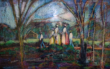 Going to Church 1987 Limited Edition Print - William Tolliver Going to Church 1987 Limited Edition Print - William Tolliver