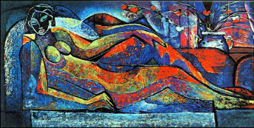 Reclining Nude Limited Edition Print - William Tolliver Reclining Nude Limited Edition Print - William Tolliver