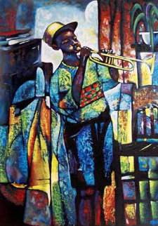 Learning to Play 1996 Limited Edition Print - William Tolliver Learning to Play 1996 Limited Edition Print - William Tolliver