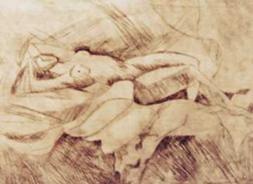 Reclining Nude 1991 Limited Edition Print - William Tolliver Reclining Nude 1991 Limited Edition Print - William Tolliver