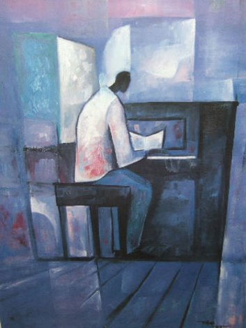 Piano Player 1990 Limited Edition Print - William Tolliver