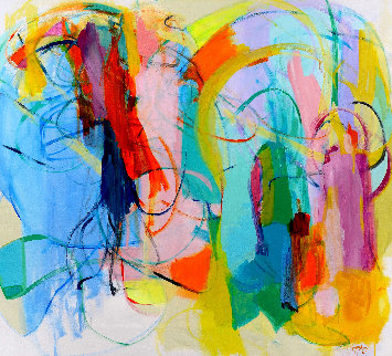 Unveiled Space 2017 55x61 Original Painting - Gabriela Tolomei Unveiled Space 2017 55x61 Original Painting - Gabriela Tolomei