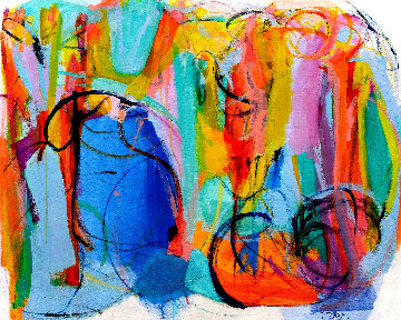 Sacred Trilogy 2019 45x56 Original Painting - Gabriela Tolomei Sacred Trilogy 2019 45x56 Original Painting - Gabriela Tolomei