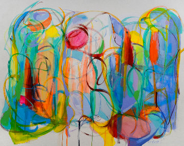 Thread of Grace 2020 51x63  Huge Original Painting - Gabriela Tolomei