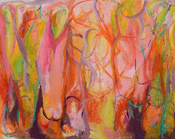 In the Enchanted Woods 2015 55x69 Huge Original Painting - Gabriela Tolomei