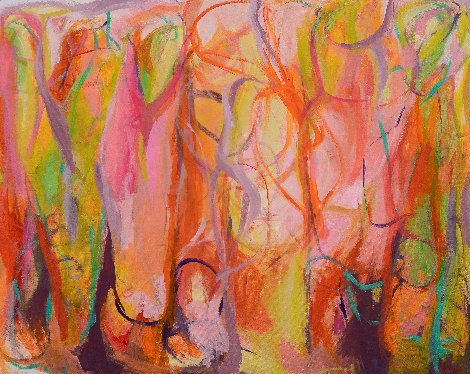 In the Enchanted Woods 2015 55x69 Huge Original Painting - Gabriela Tolomei