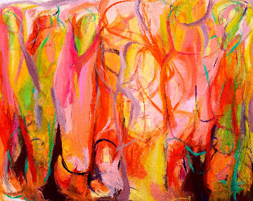 In the Enchanted Woods 2015 55x69 Original Painting - Gabriela Tolomei In the Enchanted Woods 2015 55x69 Original Painting - Gabriela Tolomei