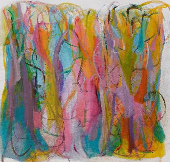 Luminous Dialogue 2016 54x57 Huge Original Painting - Gabriela Tolomei Luminous Dialogue 2016 54x57 Huge Original Painting - Gabriela Tolomei