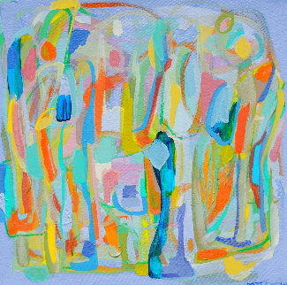 Presences II 2014 16x16 Original Painting - Gabriela Tolomei
