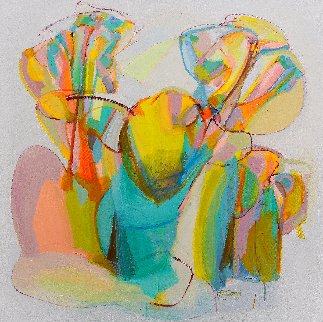 Beginning of Everything 2020 49x49 Huge Original Painting - Gabriela Tolomei Beginning of Everything 2020 49x49 Huge Original Painting - Gabriela Tolomei
