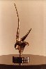 Freedom Gold Plated Pewter Sculpture 13 in Sculpture by Tom and Bob Bennett - 2