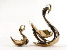 Swan Pair - Set of 2 Bronze Sculptures 1989 13 in Sculpture by Tom and Bob Bennett - 0