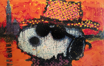 A Guy in a Sharkskin Suit Wearing a Rhinestone Hat atTwilight 2000 Limited Edition Print - Tom Everhart A Guy in a Sharkskin Suit Wearing a Rhinestone Hat atTwilight 2000 Limited Edition Print - Tom Everhart