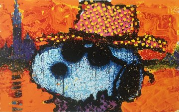 A Guy in a Sharkskin Suit Wearing a Rhinestone Hat At Twilight 2000 Limited Edition Print - Tom Everhart A Guy in a Sharkskin Suit Wearing a Rhinestone Hat At Twilight 2000 Limited Edition Print - Tom Everhart