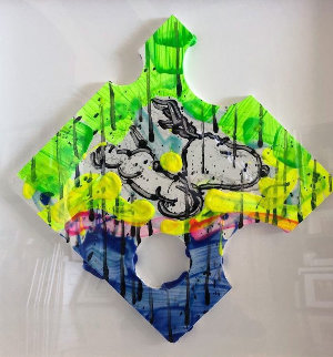 Peep Hole 55 2014 21x21 Original Painting - Tom Everhart Peep Hole 55 2014 21x21 Original Painting - Tom Everhart