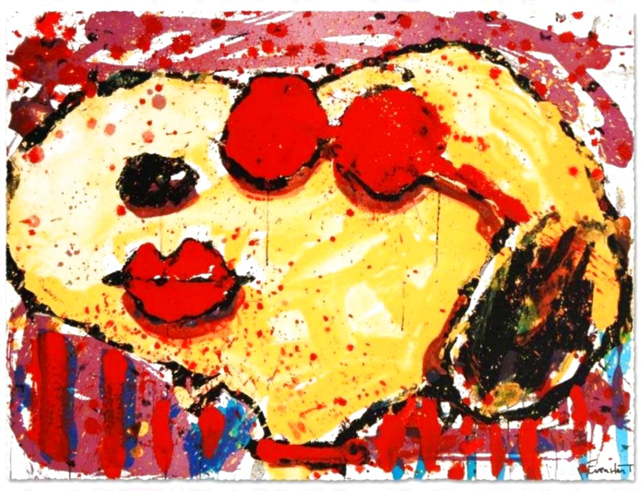 Very Cool Red Lips 2001 Limited Edition Print by Tom Everhart Very Cool Red Lips 2001 Limited Edition Print by Tom Everhart