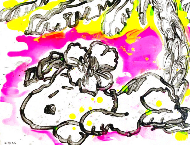 Palm 4:23pm  11x15 Original Painting - Tom Everhart
