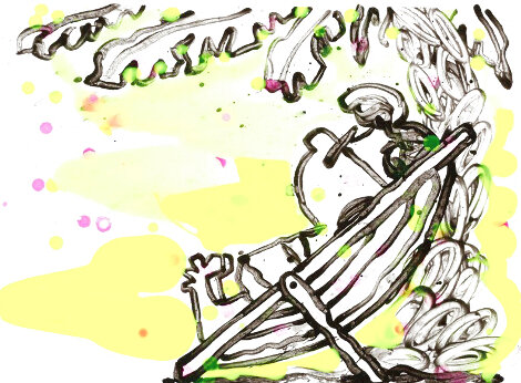 Beneath the Palms: the Chocolate Vanilla Croissant 2023 Limited Edition Print - Tom Everhart