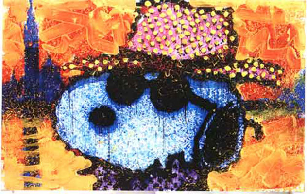 A Guy in a Sharkskin Suite Wearing a Rhinestone Hat At Twilight Limited Edition Print by Tom Everhart