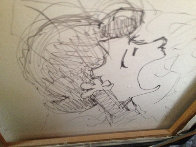 Bird Lips in a Blue Suede Wig 1997 Original Painting by Tom Everhart - 2 Bird Lips in a Blue Suede Wig 1997 Original Painting by Tom Everhart - 2