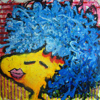 Bird Lips in a Blue Suede Wig 1997 Original Painting by Tom Everhart - 0 Bird Lips in a Blue Suede Wig 1997 Original Painting by Tom Everhart - 0