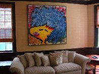 Bird Lips in a Blue Suede Wig 1997 Original Painting by Tom Everhart - 3 Bird Lips in a Blue Suede Wig 1997 Original Painting by Tom Everhart - 3