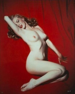 Marilyn Monroe Pose #1, Red Velvet 1949 Photography - Tom Kelley Marilyn Monroe Pose #1, Red Velvet 1949 Photography - Tom Kelley