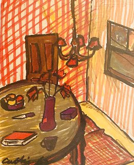Interior Drawing 1963 18x15 Works on Paper (not prints) - Tony Curtis Interior Drawing 1963 18x15 Works on Paper (not prints) - Tony Curtis