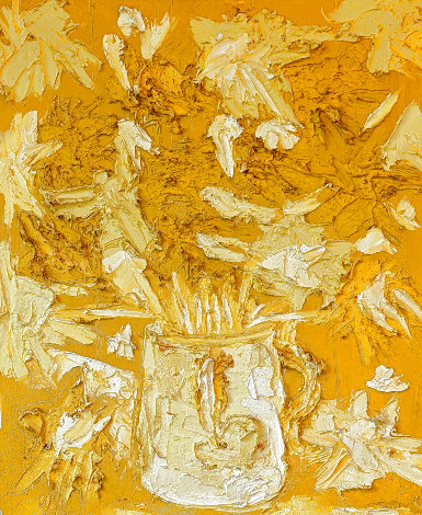 Yellow 1961 32x29 Original Painting - Tony Curtis