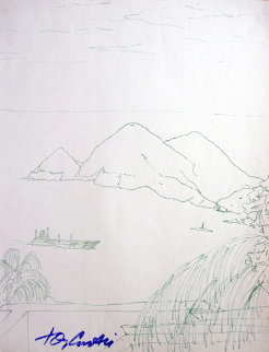 Hawaiian Memories Drawing 2004 13x11 Drawing - Tony Curtis