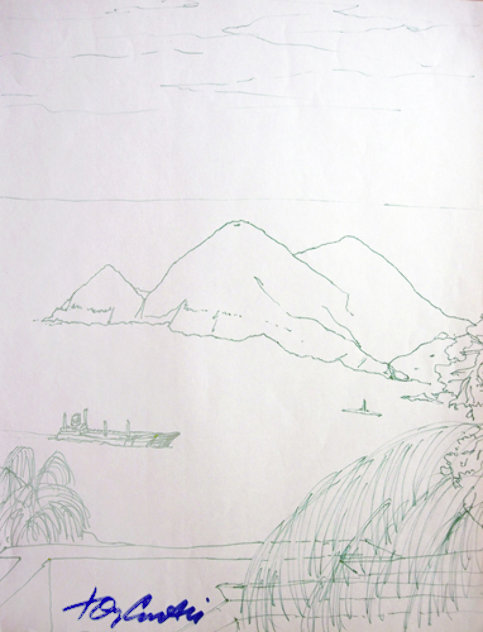 Hawaiian Memories Drawing 2004 13x11 Drawing by Tony Curtis