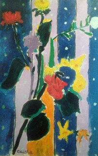 Bouquet of Flowers 1987 60x44 Super Huge Original Painting - Tony Curtis Bouquet of Flowers 1987 60x44 Super Huge Original Painting - Tony Curtis