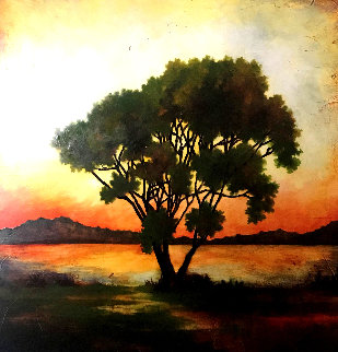 Lofty Spendor Shine 27x27 Original Painting - Gwen Toomalatai