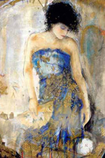 Lady With Fan 1995 Limited Edition Print - Janet Treby Lady With Fan 1995 Limited Edition Print - Janet Treby