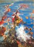 Malibu Rocks 1984 24x17 - California Original Painting by Joyce Treiman - 1