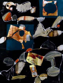 Abstraction (Study) 1995 35x27 Original Painting - Ernest Trova Abstraction (Study) 1995 35x27 Original Painting - Ernest Trova